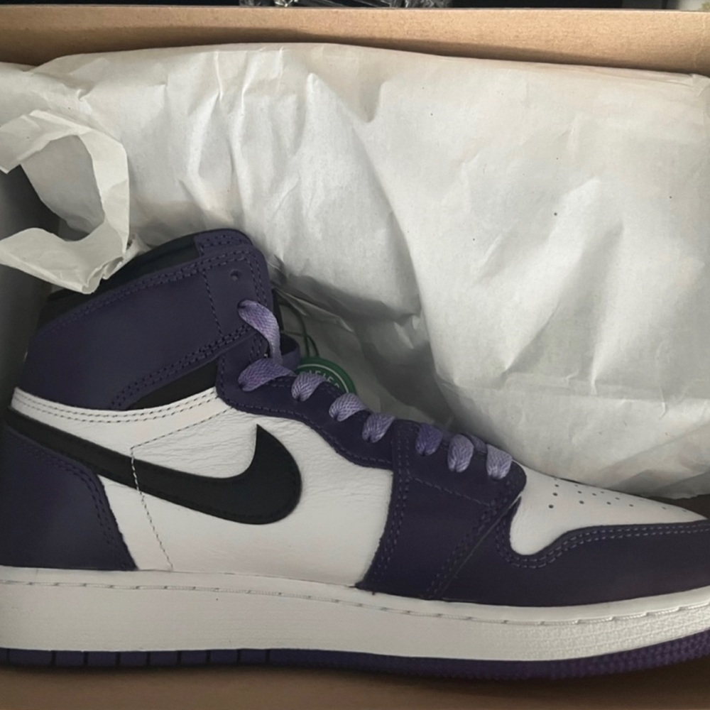 Jordan 1 retro high court purple white